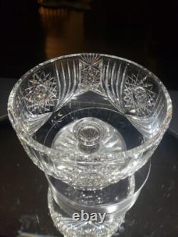 RARE Footed Pedestal Ferner bowl planter, American Brilliant Cut Glass Crystal
