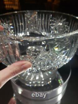 RARE Footed Pedestal Ferner bowl planter, American Brilliant Cut Glass Crystal