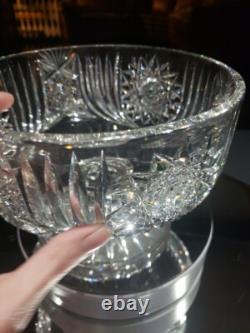 RARE Footed Pedestal Ferner bowl planter, American Brilliant Cut Glass Crystal