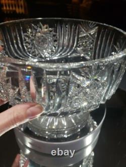 RARE Footed Pedestal Ferner bowl planter, American Brilliant Cut Glass Crystal