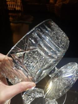 RARE Footed Pedestal Ferner bowl planter, American Brilliant Cut Glass Crystal