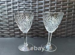 RARE Magnificent Set of 12 MCM Cut Crystal Liquor Cocktail Glasses 4 1/2 in MINT