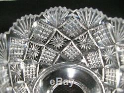 RARE PAIRAntique ABP Brilliant Cut Crystal GlassLamp Light SHADE2 1/4 Fitter