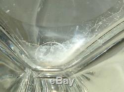 RARE Signed BACCARAT DECANTER triangular PRISM Heavy VINTAGE Cut glass Crystal