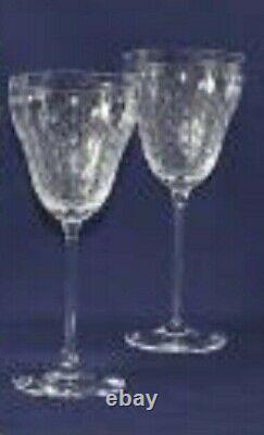 ROSENTHAL Studio LIne Wine Glass Romance II Set 2 Lot Cut Crystal Lrg 8in NEWOth