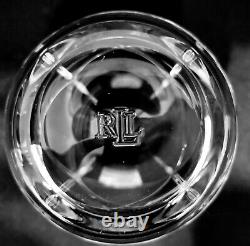 Ralph Lauren Brogan Cut Crystal Stemless Glass Nwt