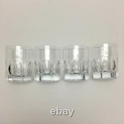 Ralph Lauren Edward Crystal 4 Double Old Fashioned Tumbler Glasses Mint