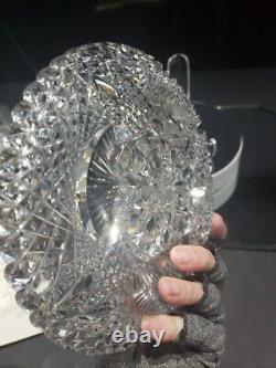 Rare 7 Plate, Antique American brilliant Period Cut glass Crystal J Hoare 932