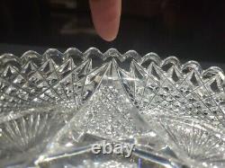 Rare 7 Plate, Antique American brilliant Period Cut glass Crystal J Hoare 932