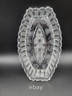 Rare 8 BOWL American Brilliant Period Cut Glass Crystal signed Pitkin & Brooks