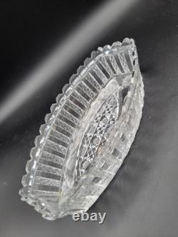 Rare 8 BOWL American Brilliant Period Cut Glass Crystal signed Pitkin & Brooks