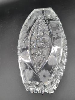Rare 8 BOWL American Brilliant Period Cut Glass Crystal signed Pitkin & Brooks