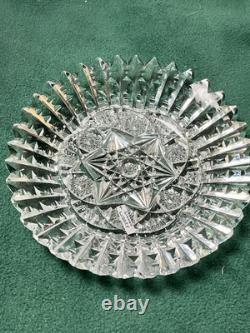 Rare ABP Libbey Ellsmere Pattern Cut Crystal Dish/Low Bowl