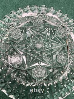 Rare ABP Libbey Ellsmere Pattern Cut Crystal Dish/Low Bowl