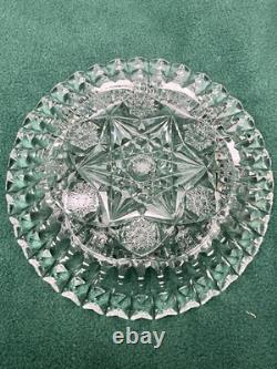 Rare ABP Libbey Ellsmere Pattern Cut Crystal Dish/Low Bowl