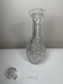 Rare Antique ABP American Brilliant Cut Glass Bowling Pin Decanter Harvard 15in