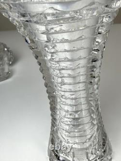 Rare Antique ABP American Brilliant Cut Glass Bowling Pin Decanter Harvard 15in