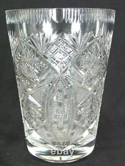 Rare Antique American Brilliant Cut Crystal Buzzsaw & Star Vase