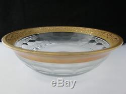 Rare Antique Art Deco Moser Signed Crystal Splendid Cut Bowl 7.5 Inch Diameter