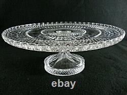 Rare Antique BACCARAT Flawless Crystal Cake Stand with Deeply Cut Pattern