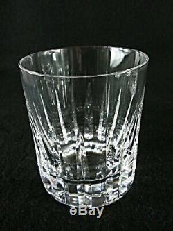 Rare Antique BACCARAT Flawless Crystal Glass Set 6 x Whiskey Tumbler with Deep Cut