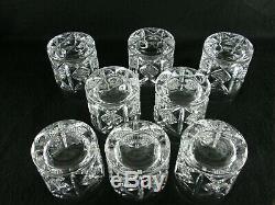 Rare Antique BACCARAT Flawless Crystal Set 8 x Whiskey Tumbler with Deep Cut