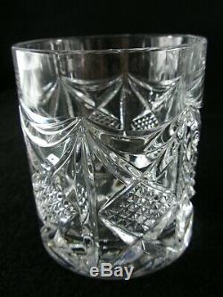 Rare Antique BACCARAT Flawless Crystal Set 8 x Whiskey Tumbler with Deep Cut