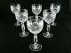 Rare Antique BACCARAT Palmette Crystal Glass Set 6 x Wine Goblet with Great Cut