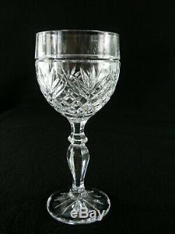 Rare Antique BACCARAT Palmette Crystal Glass Set 6 x Wine Goblet with Great Cut