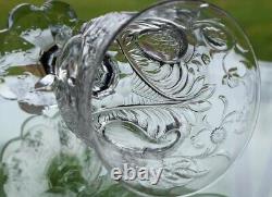 Rare Heavy Rock Crystal Webb Cut Glass Cordial with Monogram