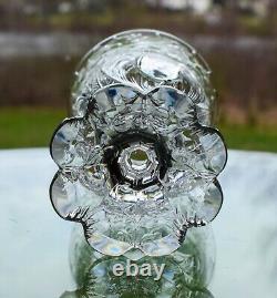 Rare Heavy Rock Crystal Webb Cut Glass Cordial with Monogram