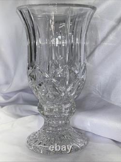 Rare Large Waterford 14 X 6 Lead Crystal Vase Pedestal Cut Glass Trumpet Heavy