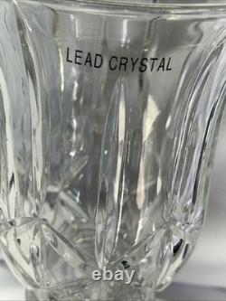 Rare Large Waterford 14 X 6 Lead Crystal Vase Pedestal Cut Glass Trumpet Heavy