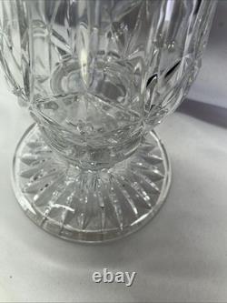 Rare Large Waterford 14 X 6 Lead Crystal Vase Pedestal Cut Glass Trumpet Heavy