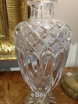 Rare Pair Baccarat Cut Crystal Vases