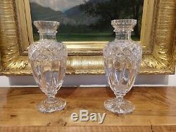 Rare Pair Baccarat Cut Crystal Vases