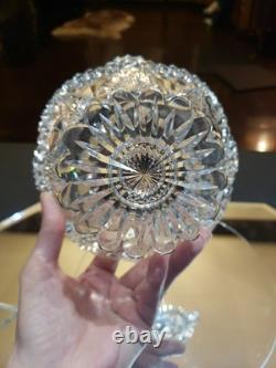 Rare Pedestal Compote American Brilliant period Cut Glass Crystal Libbey Colonna