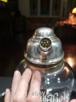 Rare Pitcher decanter American Brilliant Cut Glass Crystal Hawkes 19th Hole Golf Rare Pitcher decanter American Brilliant Cut Glass Crystal Hawkes 19th Hole Golf