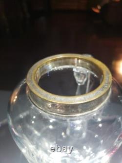 Rare Pitcher decanter American Brilliant Cut Glass Crystal Hawkes 19th Hole Golf