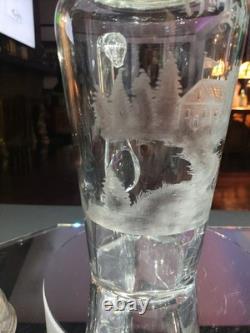 Rare Pitcher decanter American Brilliant Cut Glass Crystal Hawkes 19th Hole Golf Rare Pitcher decanter American Brilliant Cut Glass Crystal Hawkes 19th Hole Golf