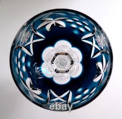 Rare VINEYARD GRAPE by BAYEL CUT CRYSTAL WINE HOCK GLASS GERMANY 7 5/8 Set of 6