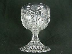 Rare set of 5 ABP Libbey Wedgemere Pattern Cut Glass Crystal Punch Cups