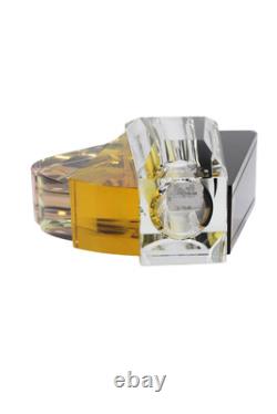 Reflections Grand Manhattan Hand Cut Crystal Vase Multicolor