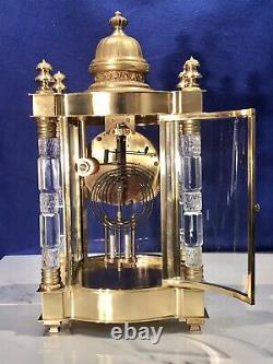 Reproduction Ansonia Utopia Crystal Strike, Regulator Clock, Cut Glass Crystal