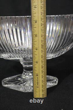 Rexxford J. WETTINGER Hand Cut Crystal Pedestal CENTERPIECE Oval Bowl Nr. 057/100