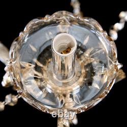 Ridgeyard Ceiling Light Large Cognac Chandelier Crystal Cut Glass Pendant 15 Arm
