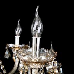 Ridgeyard Ceiling Light Large Cognac Chandelier Crystal Cut Glass Pendant 15 Arm