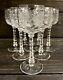 Rock Sharpe Baden Cut Crystal Wine Glasses 5 7/8 Tall Holds 4oz Set Of 8