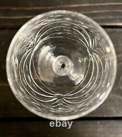 Rock Sharpe Baden Cut Crystal Wine Glasses 5 7/8 Tall Holds 4oz Set Of 8