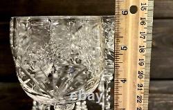 Rock Sharpe Baden Cut Crystal Wine Glasses 5 7/8 Tall Holds 4oz Set Of 8